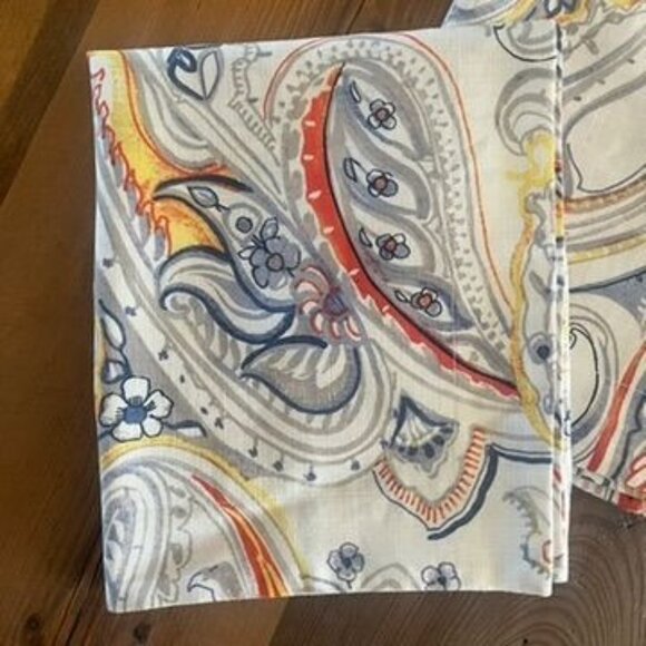 Ralph Lauren Travis Paisley Rue Vaneau King Shams (2) Cotton Red & Blue Bedding - Picture 2 of 4